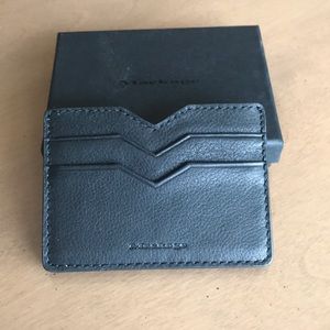 Mackage Black Leather card holder